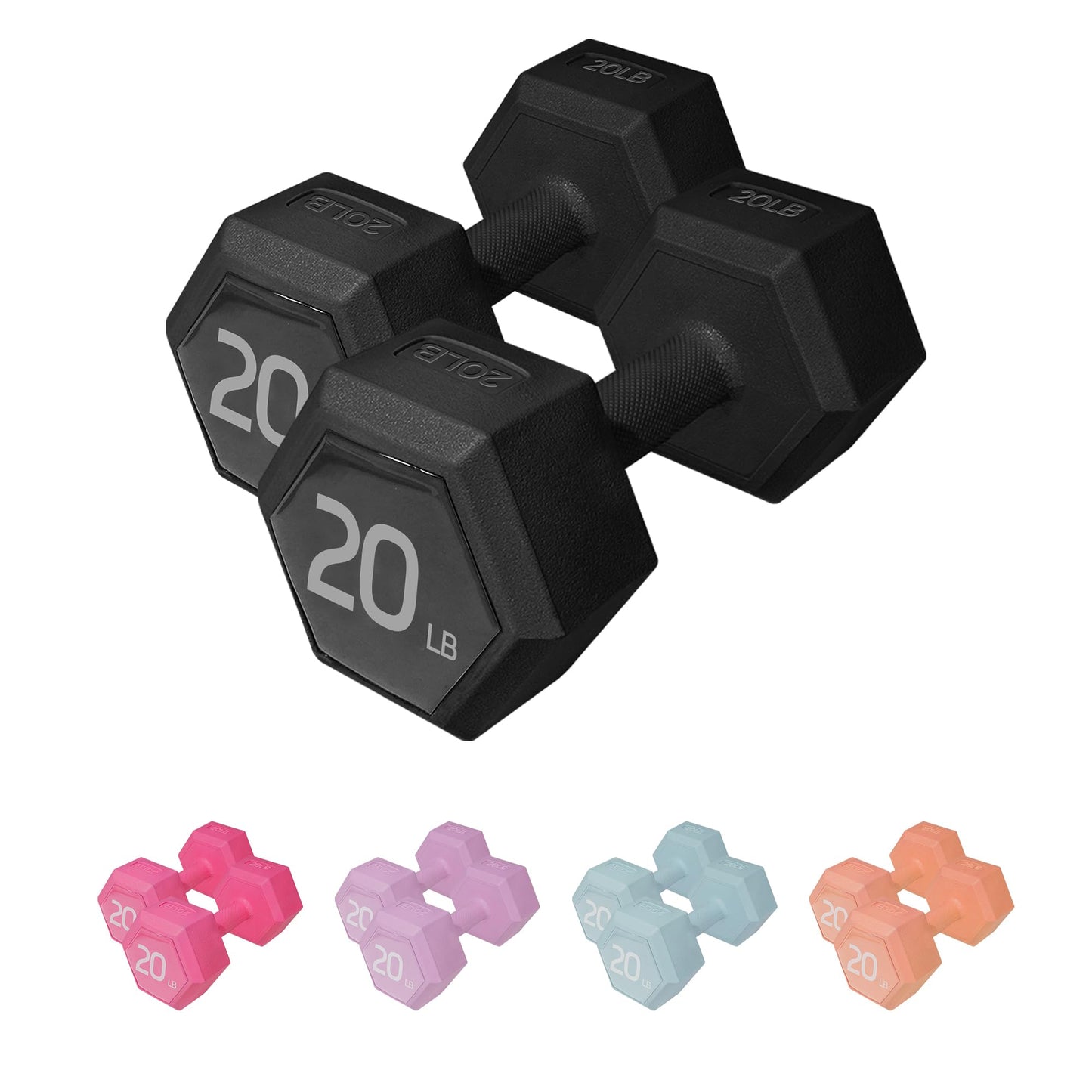 EZ-Grip Dumbbell Pair Set - 5-36 lb Adjustable Weights Set for Home Gym