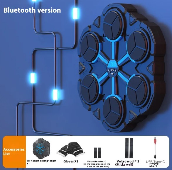smart boxing target machine for home, wall mounted boxing target machine, electronic boxing trainer with LED lights, interactive boxing target for speed training, boxing reflex training machine for adults, home boxing workout equipment, music boxing target machine for fitness, boxing punch trainer for reaction training, LED boxing target machine for home gym, boxing training machine for men and women