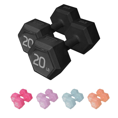 EZ-Grip Dumbbell Pair Set - 5-36 lb Adjustable Weights Set for Home Gym