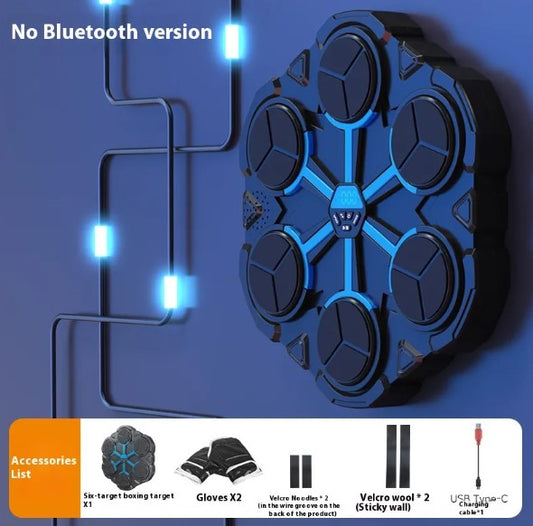 smart boxing target machine for home, wall mounted boxing target machine, electronic boxing trainer with LED lights, interactive boxing target for speed training, boxing reflex training machine for adults, home boxing workout equipment, music boxing target machine for fitness, boxing punch trainer for reaction training, LED boxing target machine for home gym, boxing training machine for men and women